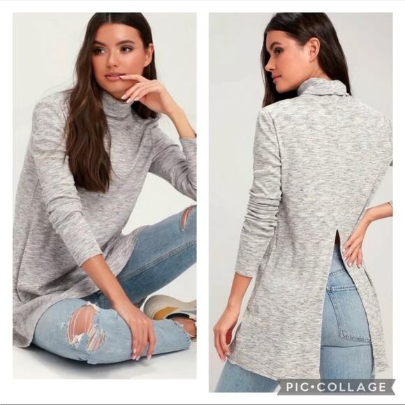 Free People Tops - NWOT We The Free Stonecold shirt ivory multi turtleneck tunic space dyed size M
